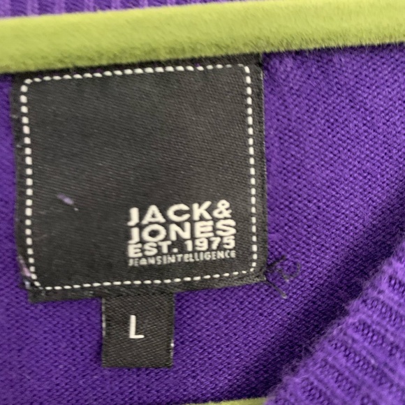 Jack & Jones Purple Long Sleeve Sweater - Picture 2 of 3